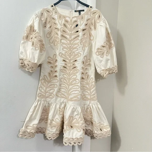 Maje Short Embroidered Rosario Dress Size 38 - Picture 5 of 16